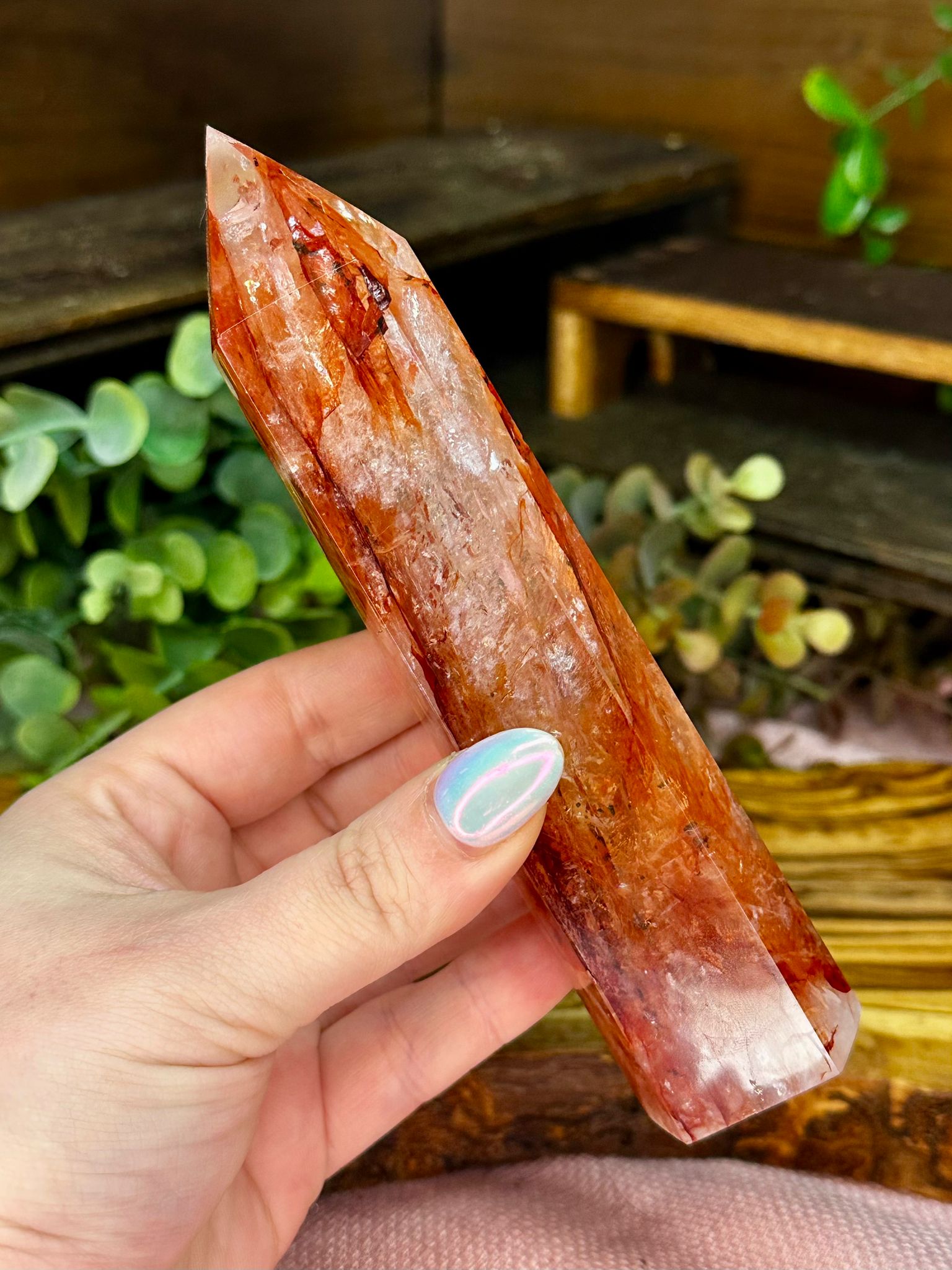 Fire Quartz Tower – Hematoid Quartz