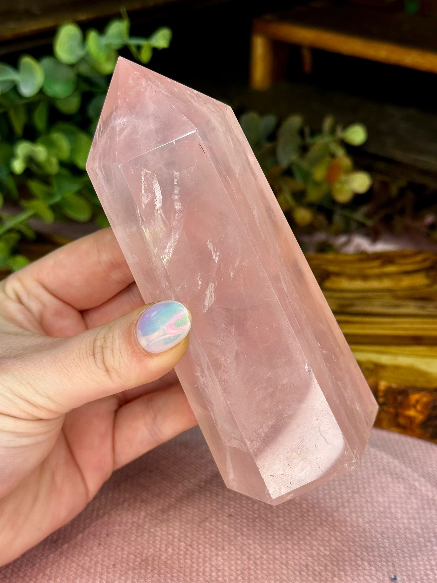 Rose Quartz Crystal Tower #1