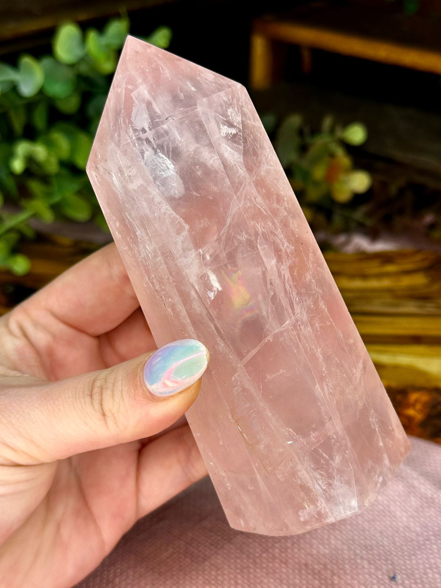Rose Quartz Crystal Tower #1