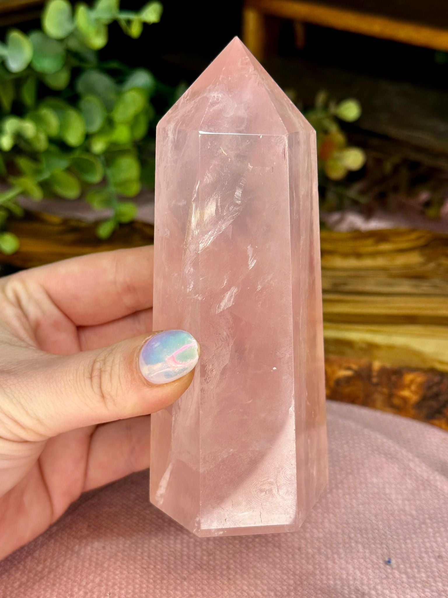 Rose Quartz Crystal Tower #1