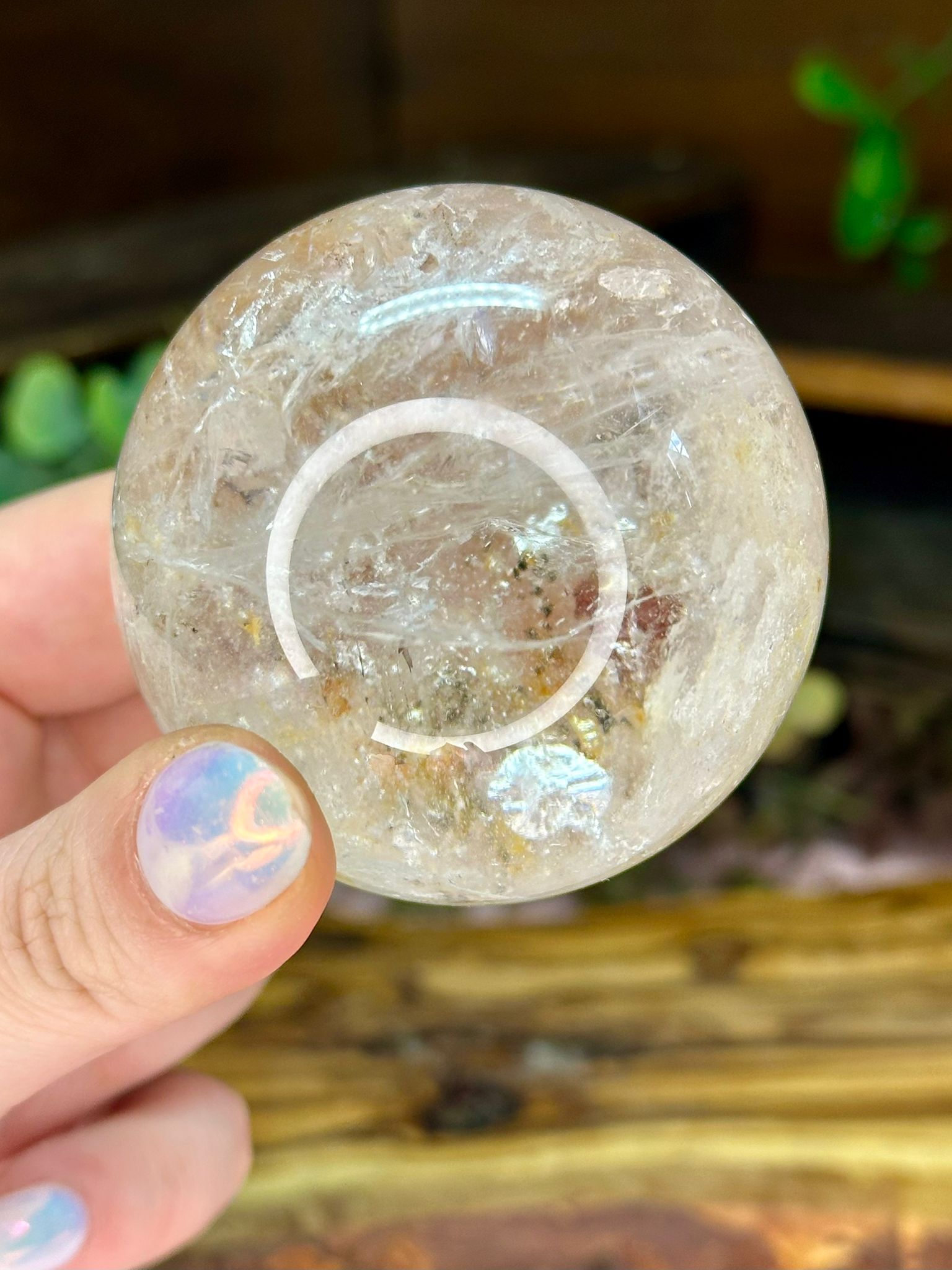 Garden Quartz Inclusion Sphere – Lodolite