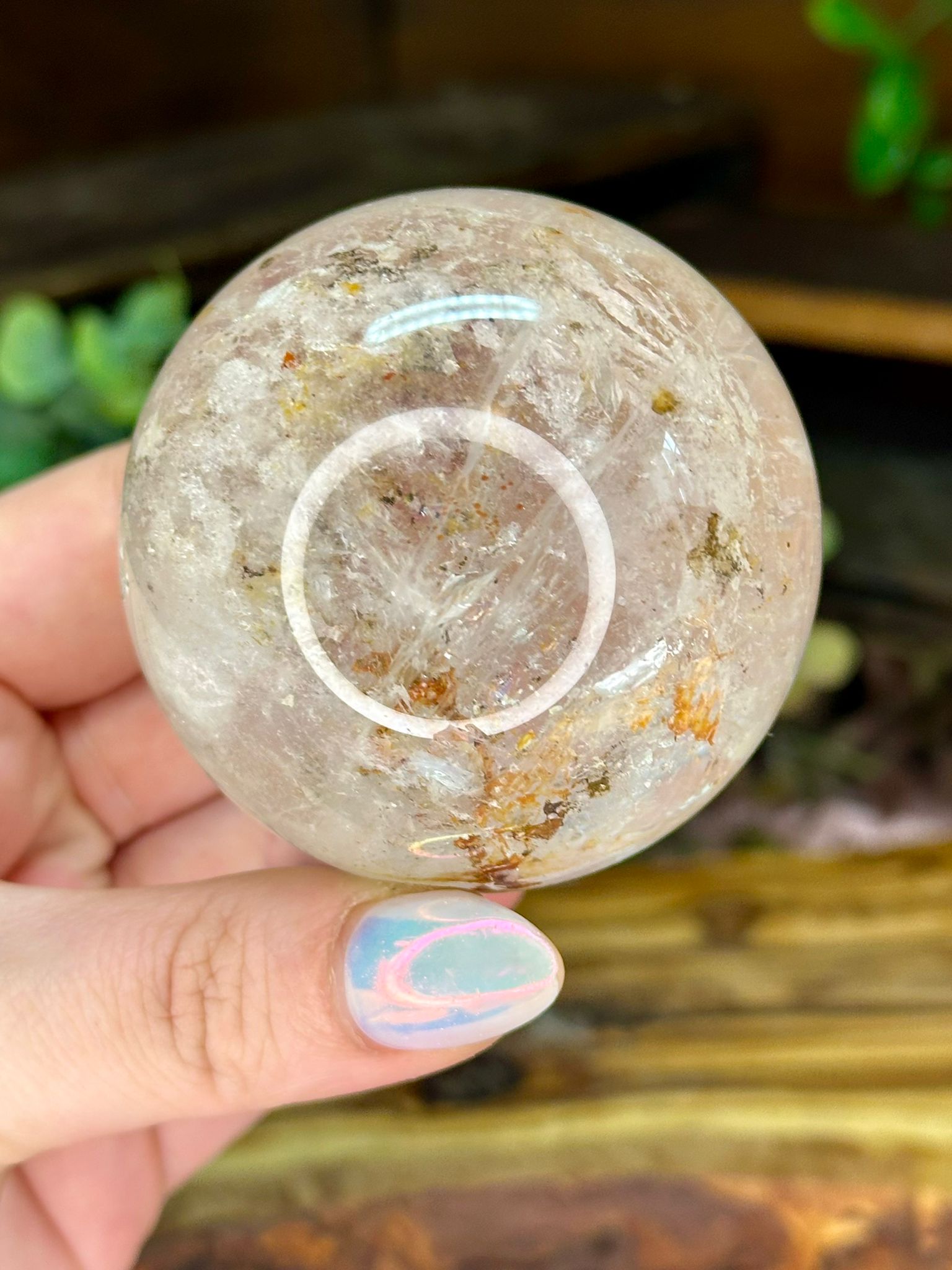 Garden Quartz Inclusion Sphere – Lodolite