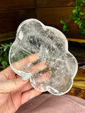 XL Clear Quartz Cloud Plate with Garden Quartz Inclusions