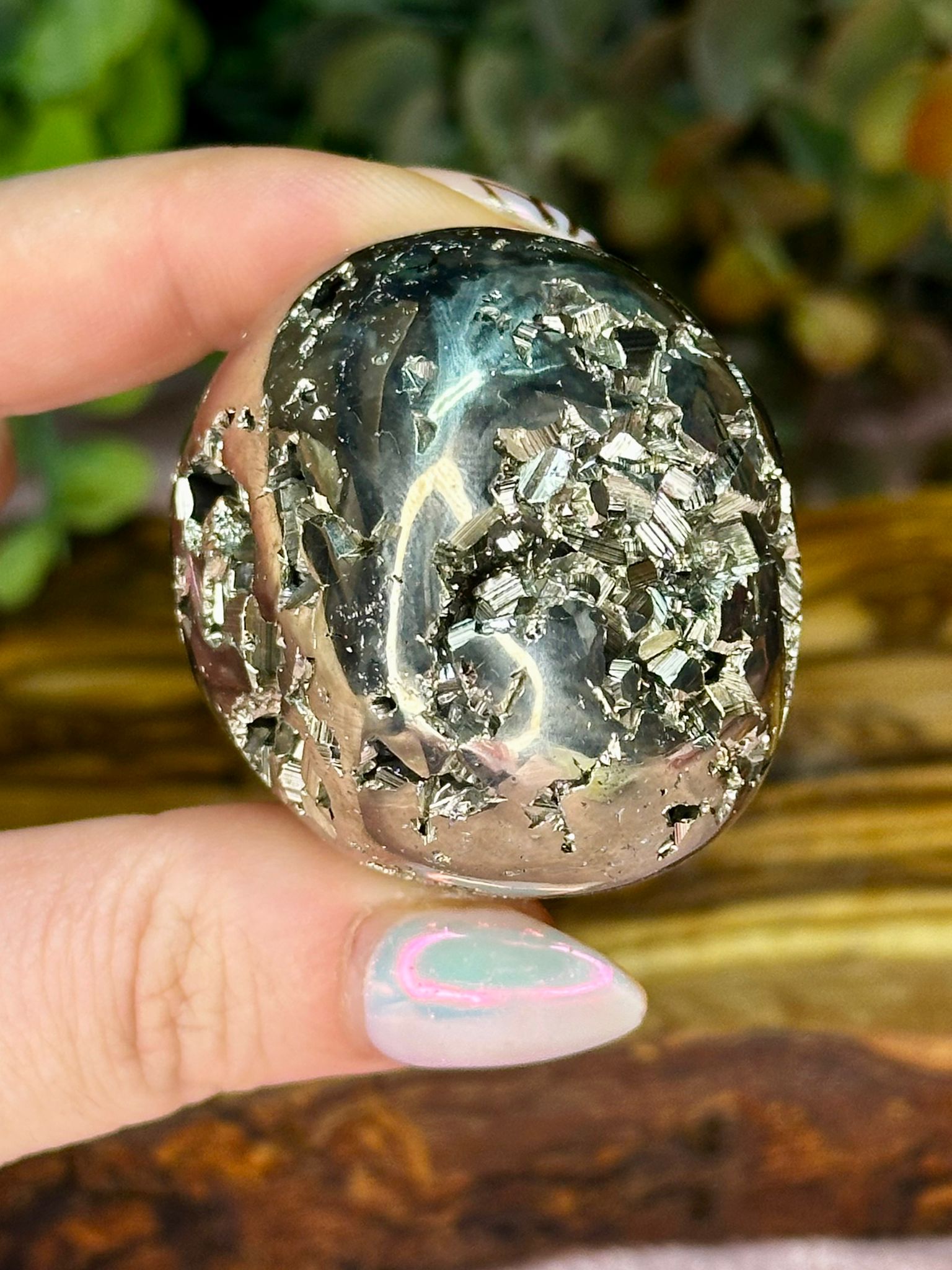 Peruvian Pyrite Freeform with Druzy Crystals #2