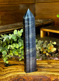 Tall Blue Chatoyant Tiger Eye Tower