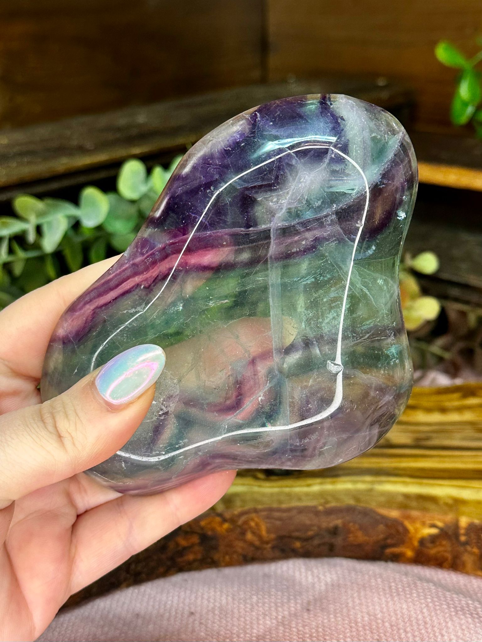 Rainbow Fluorite Cloud Bowl