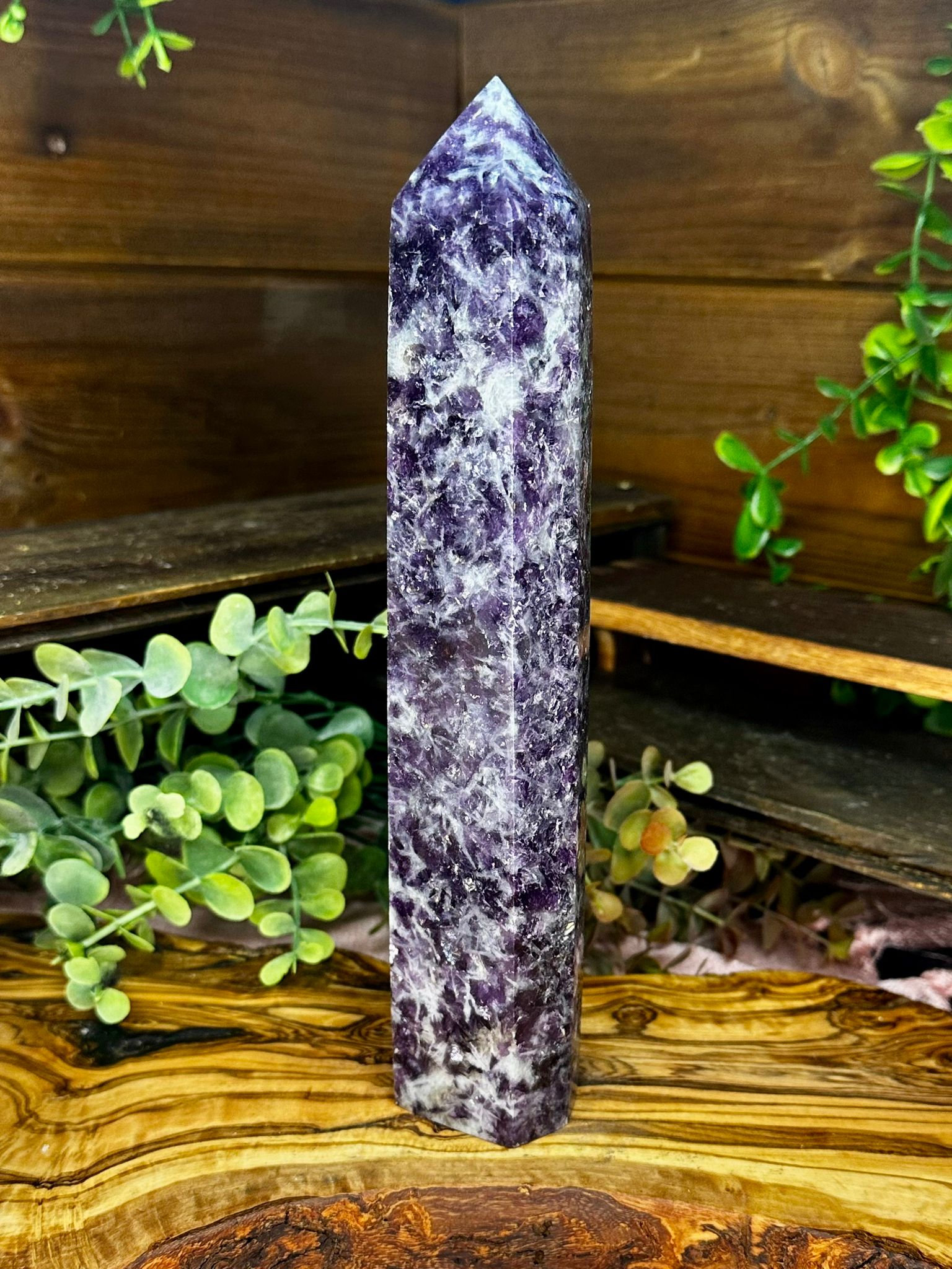 Large Lepidolite Tower