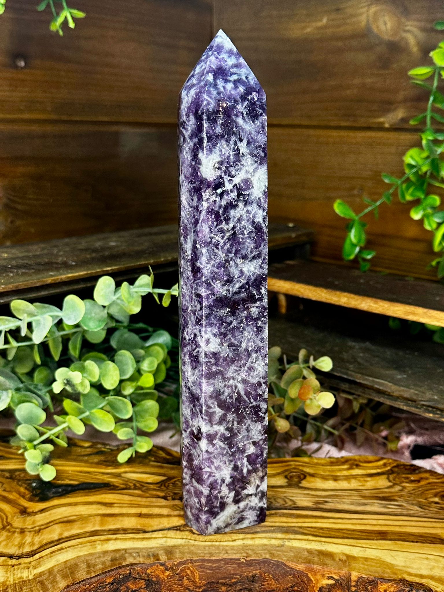 Large Lepidolite Tower