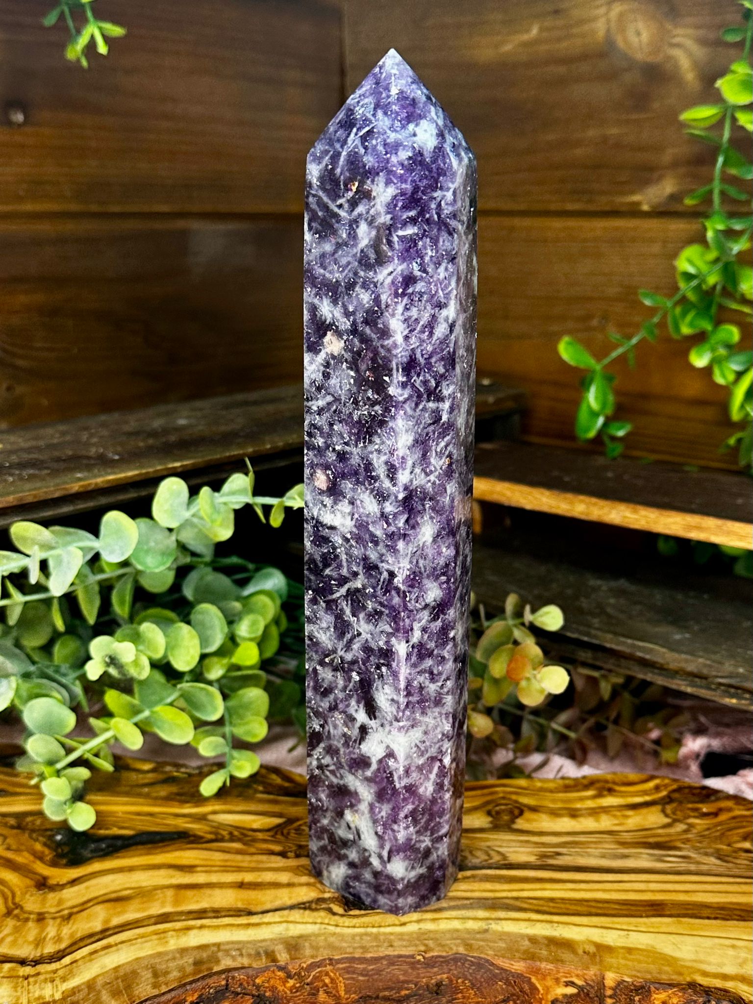 Large Lepidolite Tower