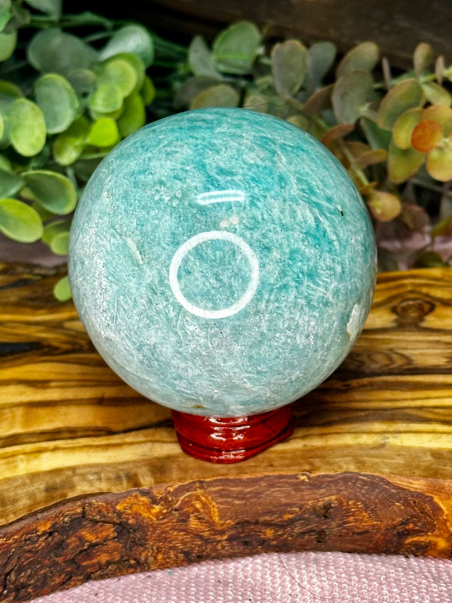 Amazonite Sphere with Silver Flash #1