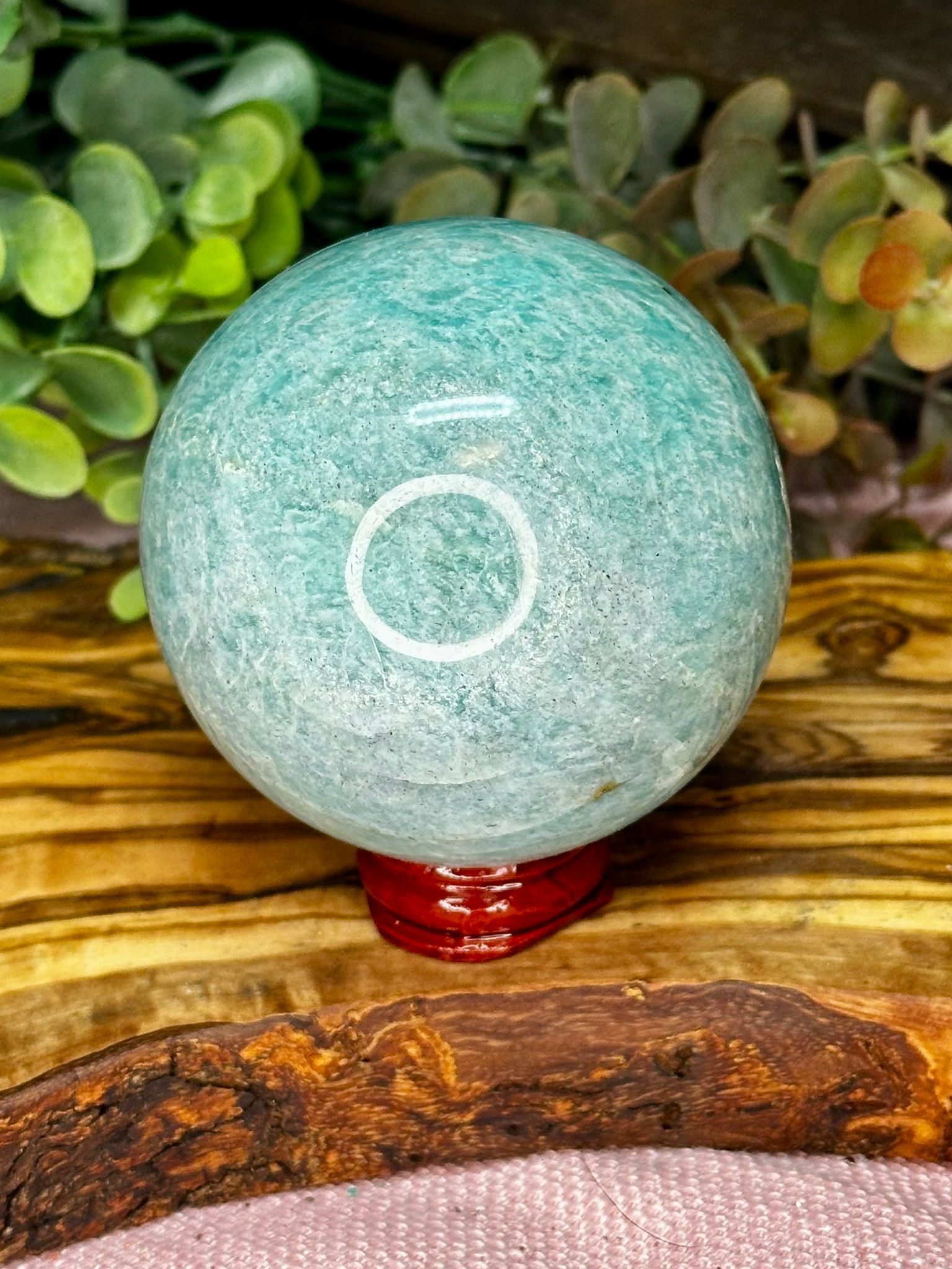 Amazonite Sphere with Silver Flash #1