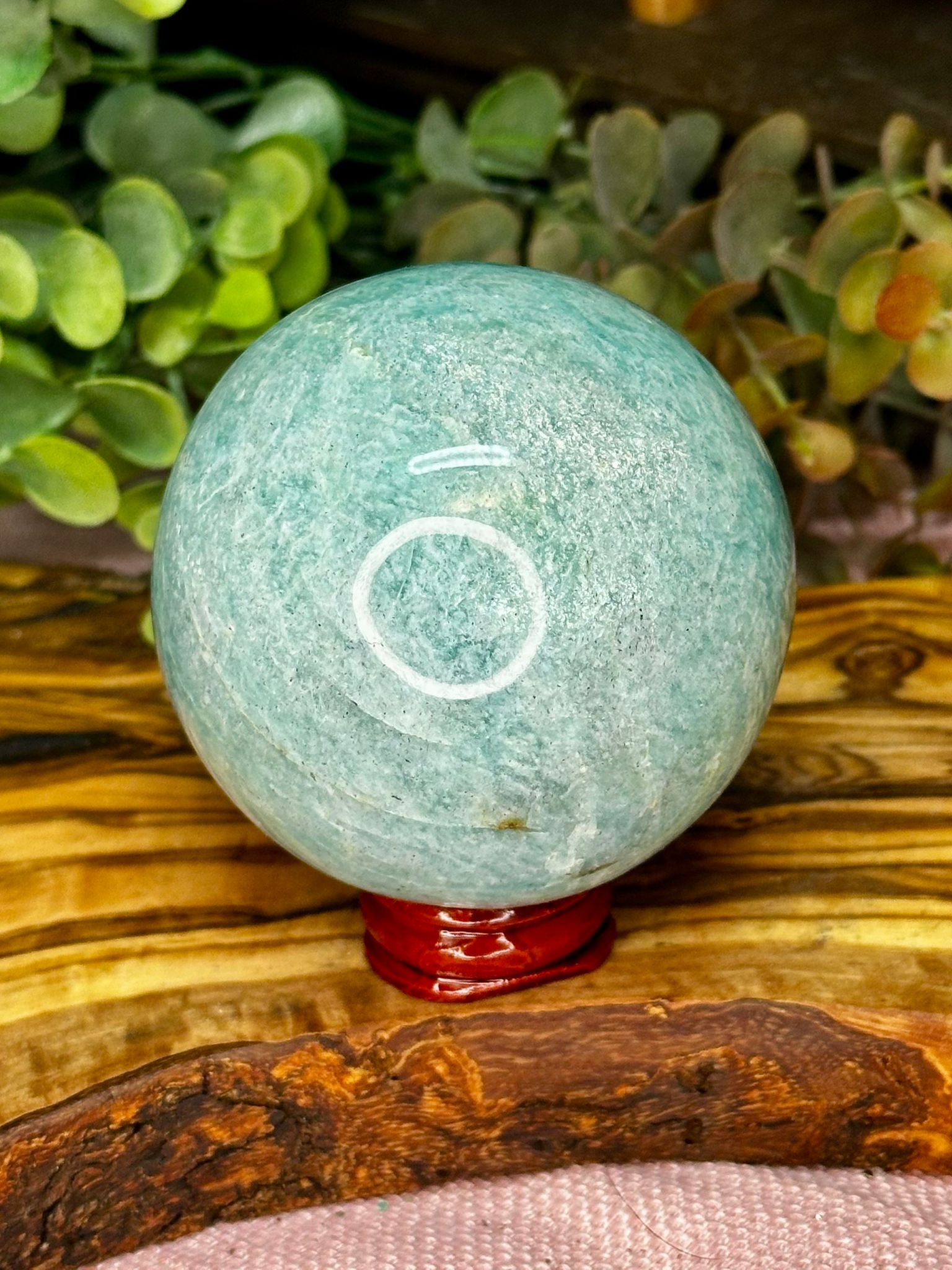Amazonite Sphere with Silver Flash #1