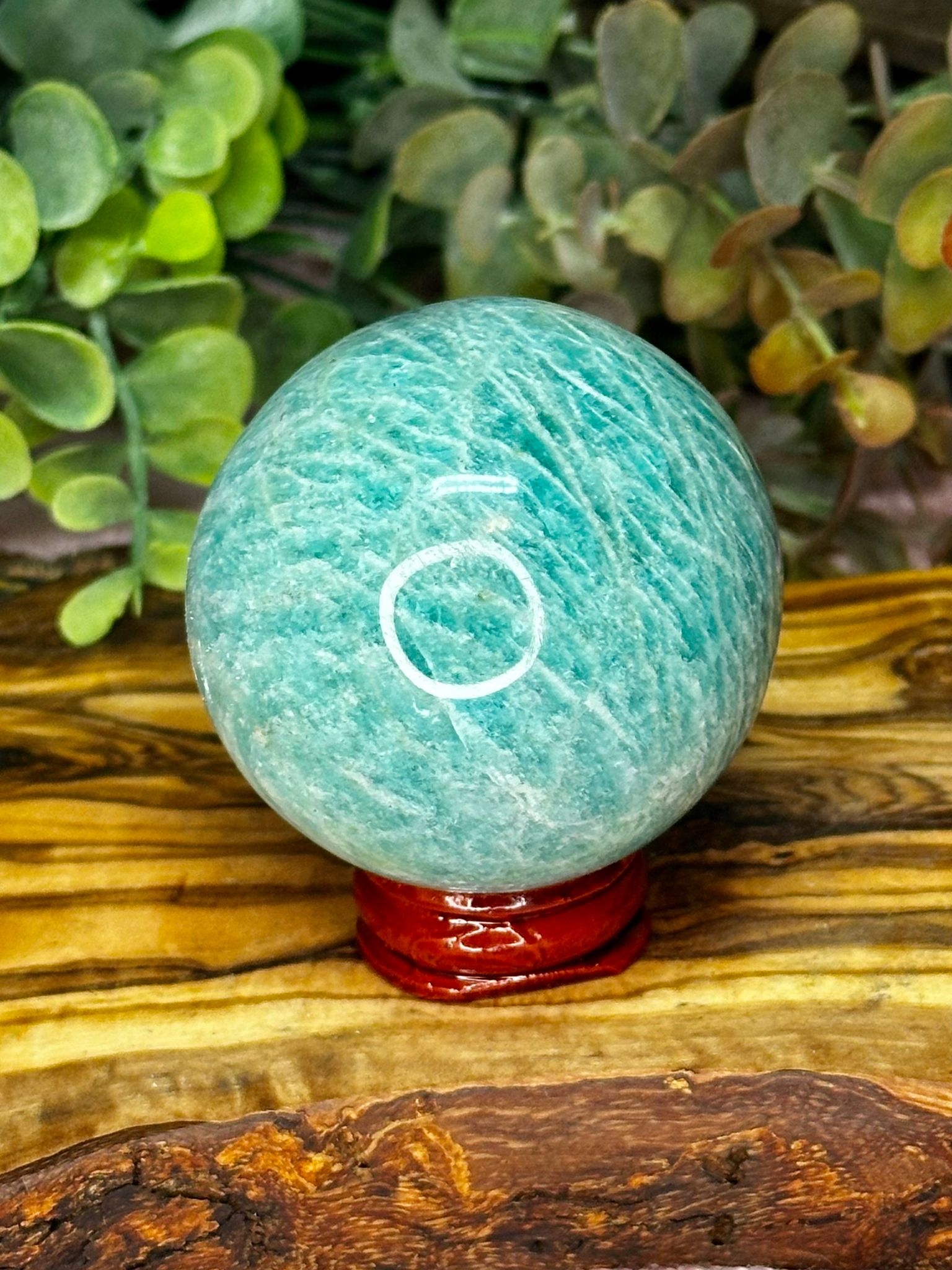 Amazonite Sphere with Silver Flash #2