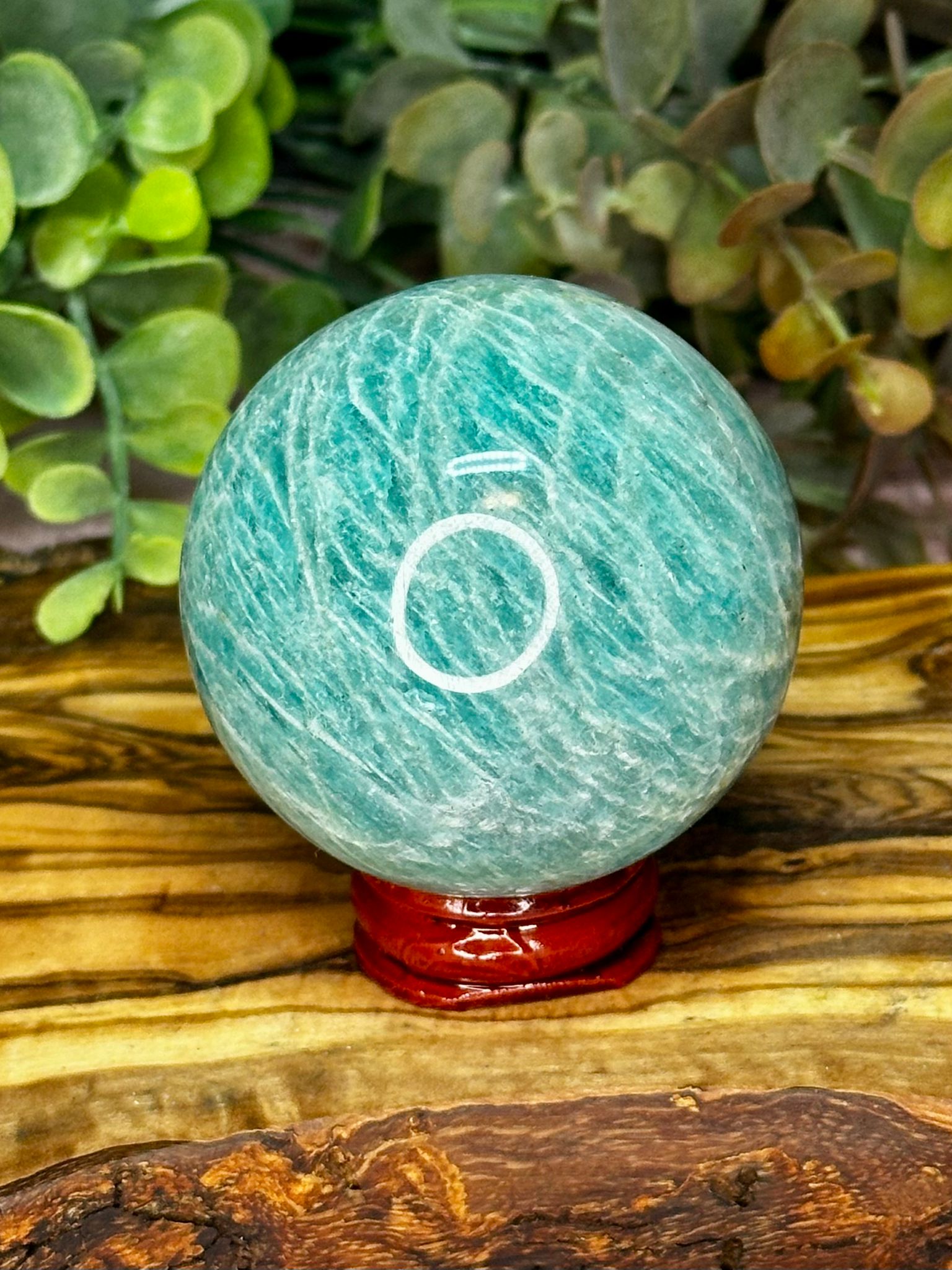 Amazonite Sphere with Silver Flash #2