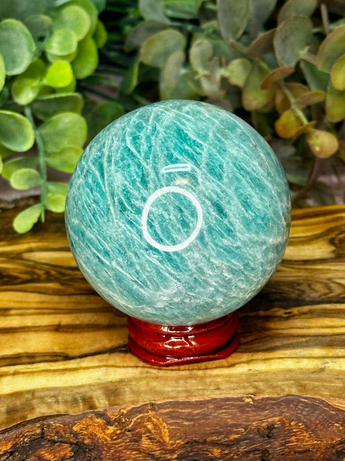 Amazonite Sphere with Silver Flash #2