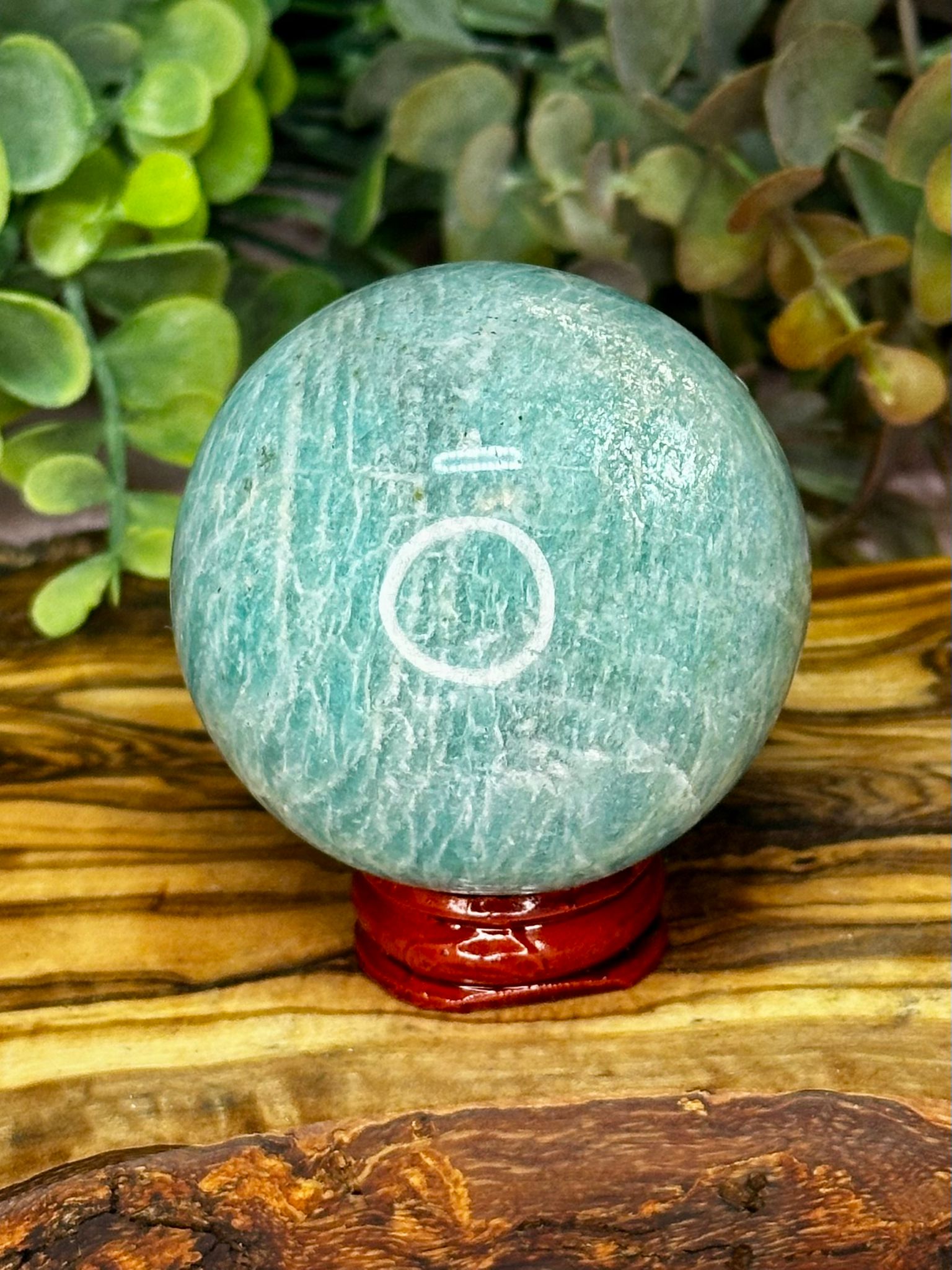 Amazonite Sphere with Silver Flash #2