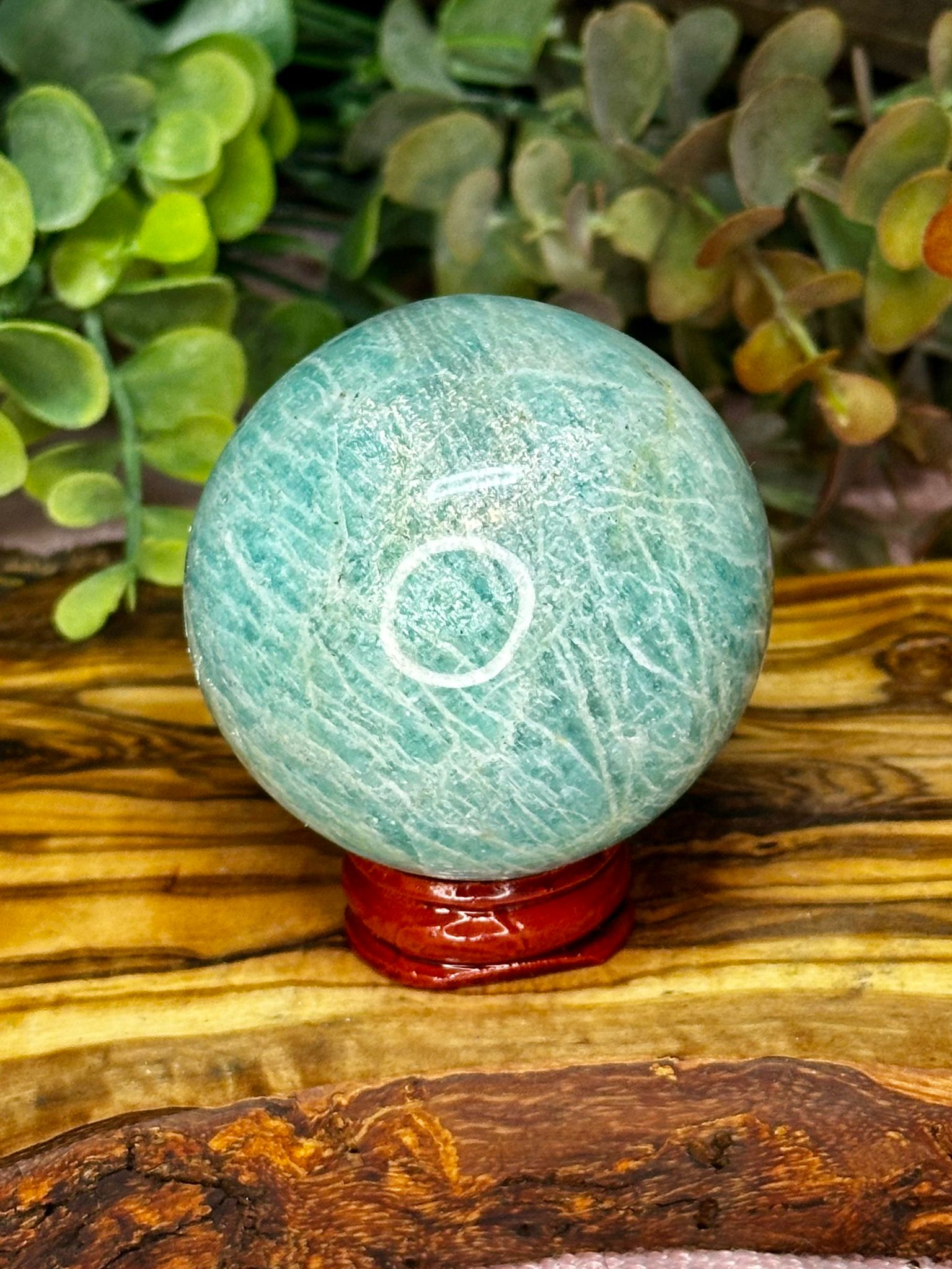 Amazonite Sphere with Silver Flash #2