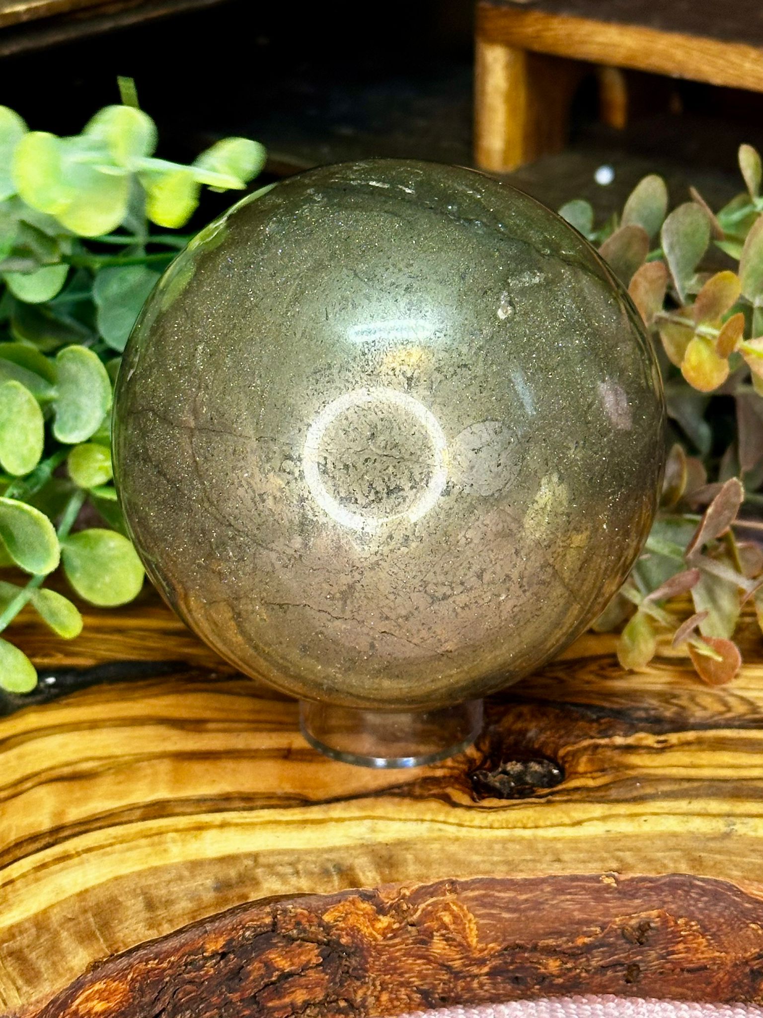 XL Pyrite Crystal Sphere