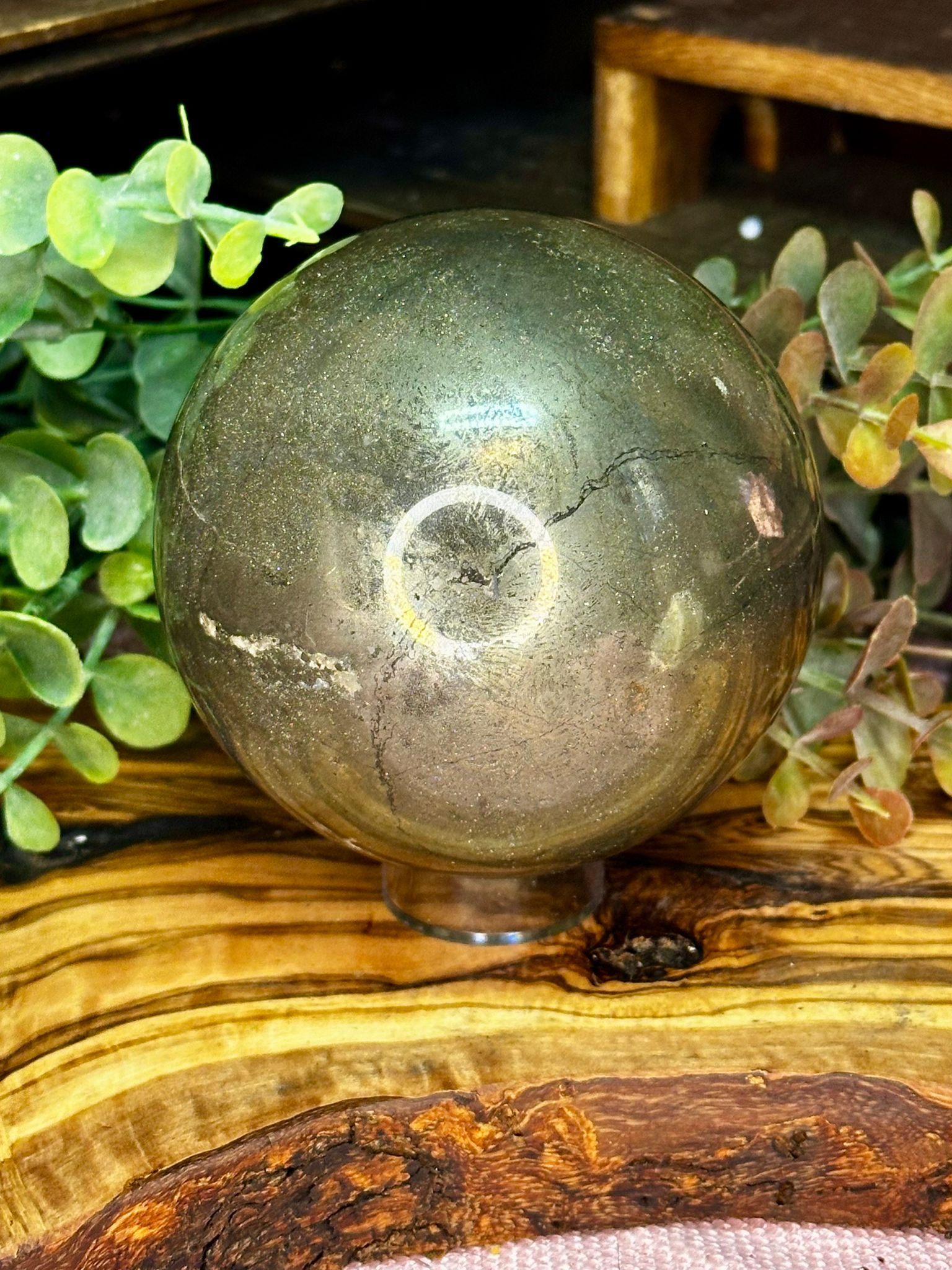 XL Pyrite Crystal Sphere