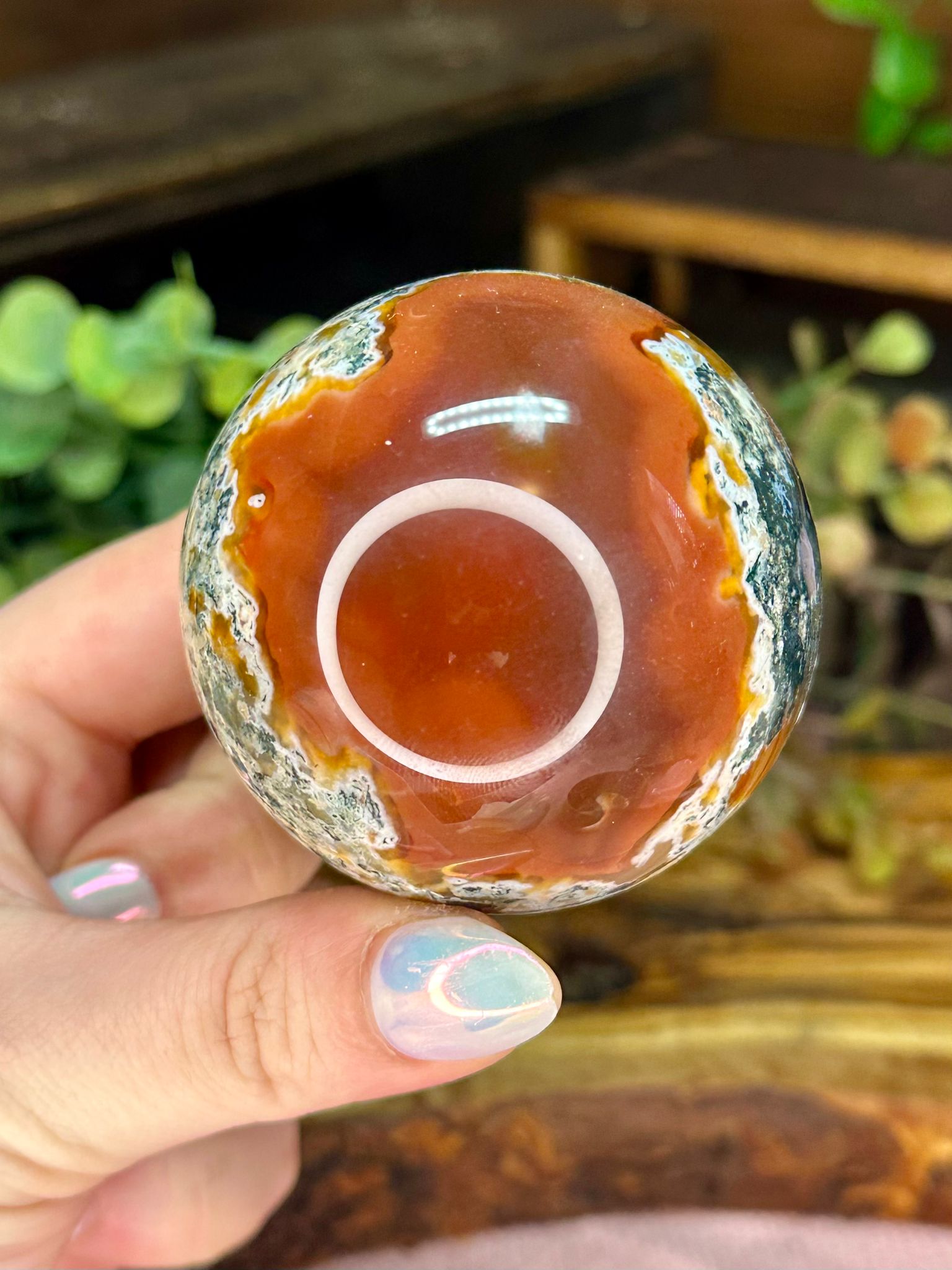 Red Moss Agate Sphere