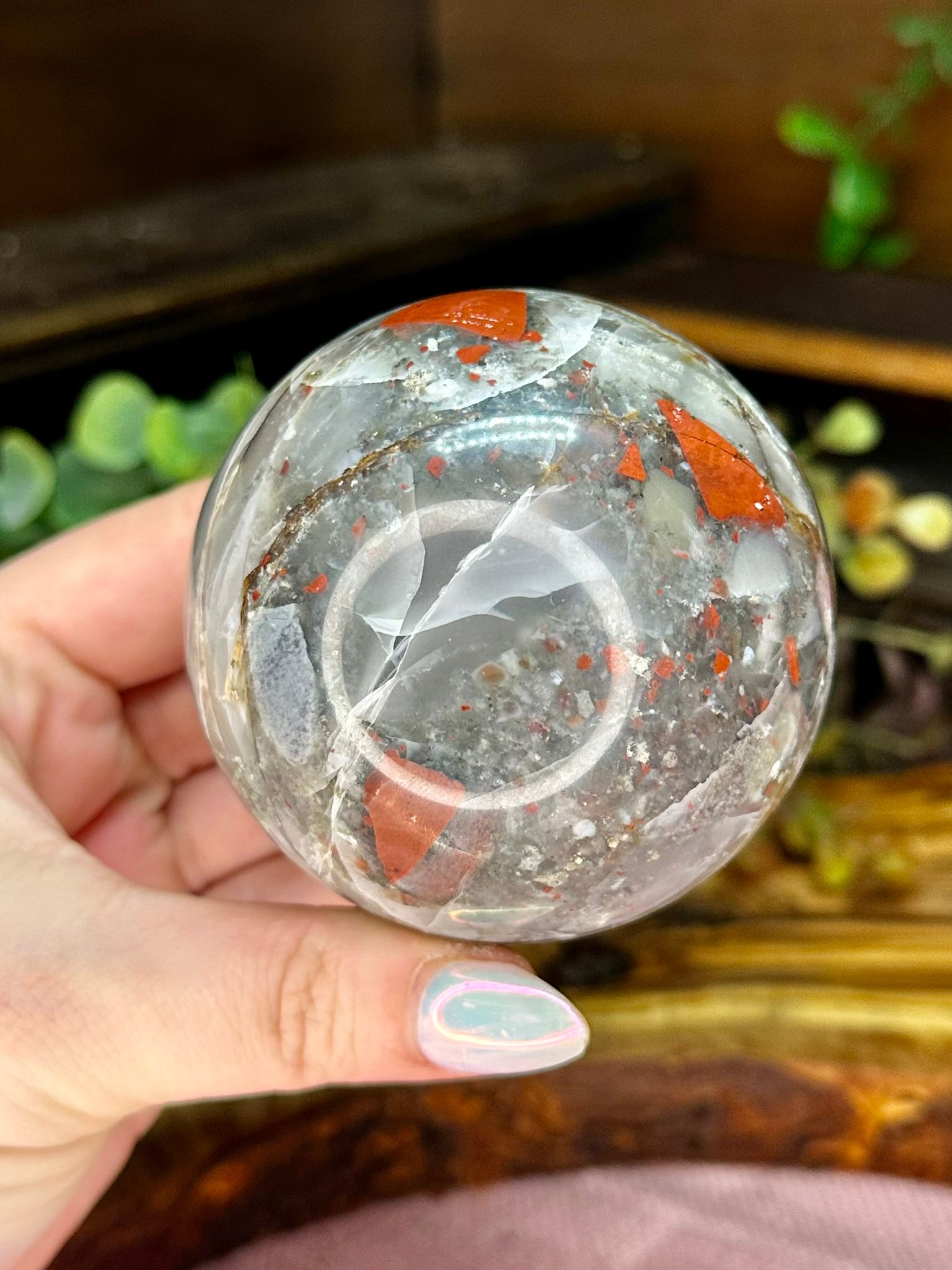 Large African Bloodstone Sphere