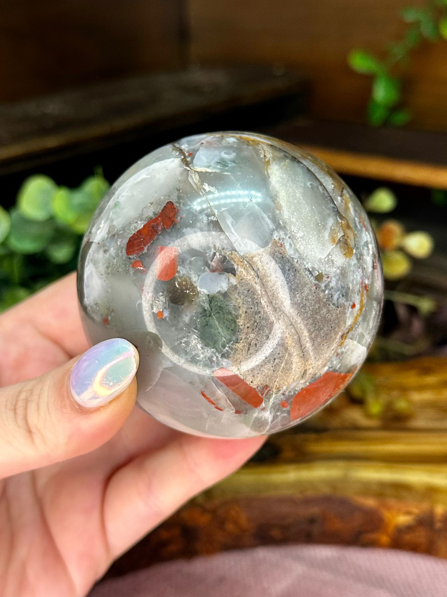 Large African Bloodstone Sphere