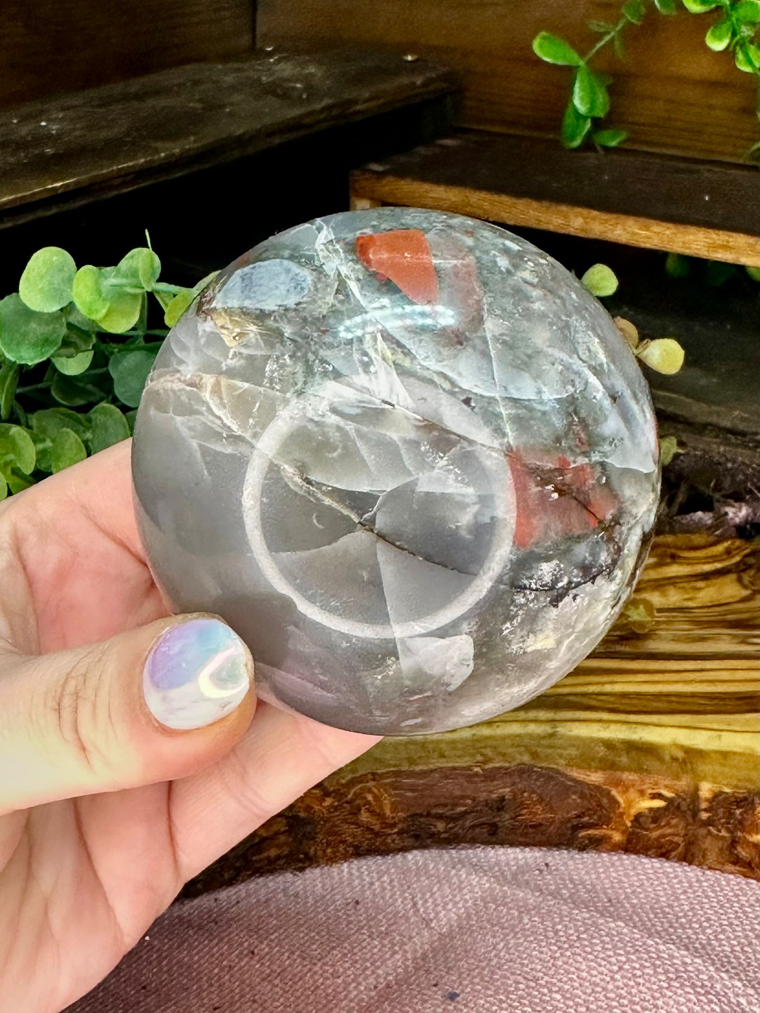 Large African Bloodstone Sphere