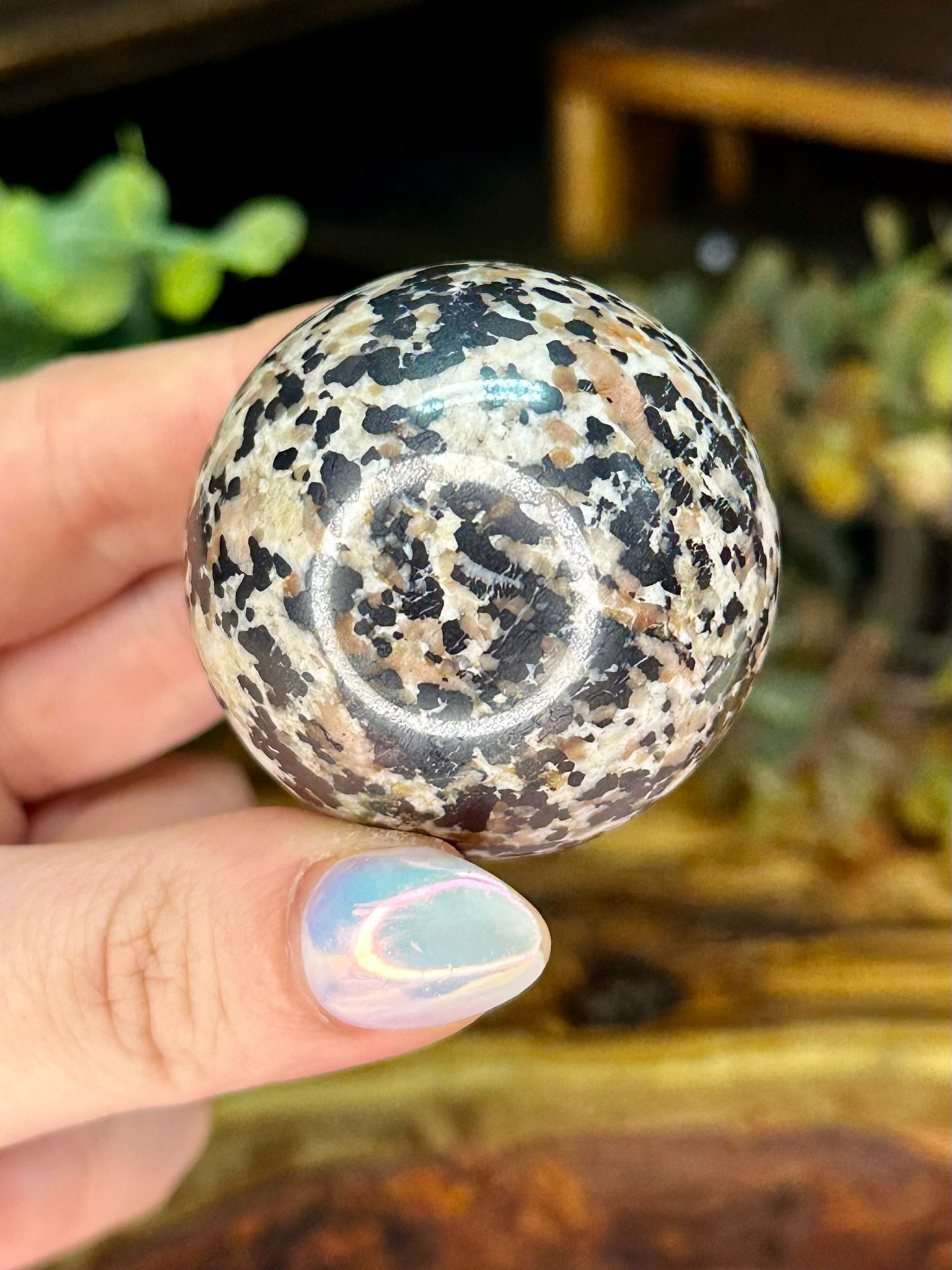 Rare Willemite in Calcite UV Reactive Sphere