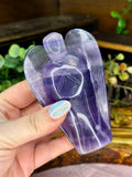 UV Reactive Black Rose Fluorite Angel