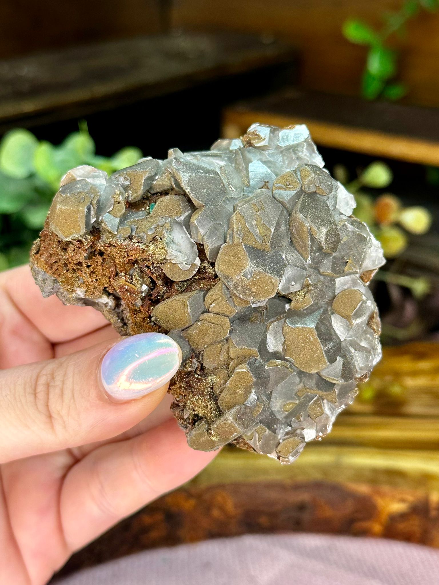 Mercedes Benz Calcite Crystal Cluster