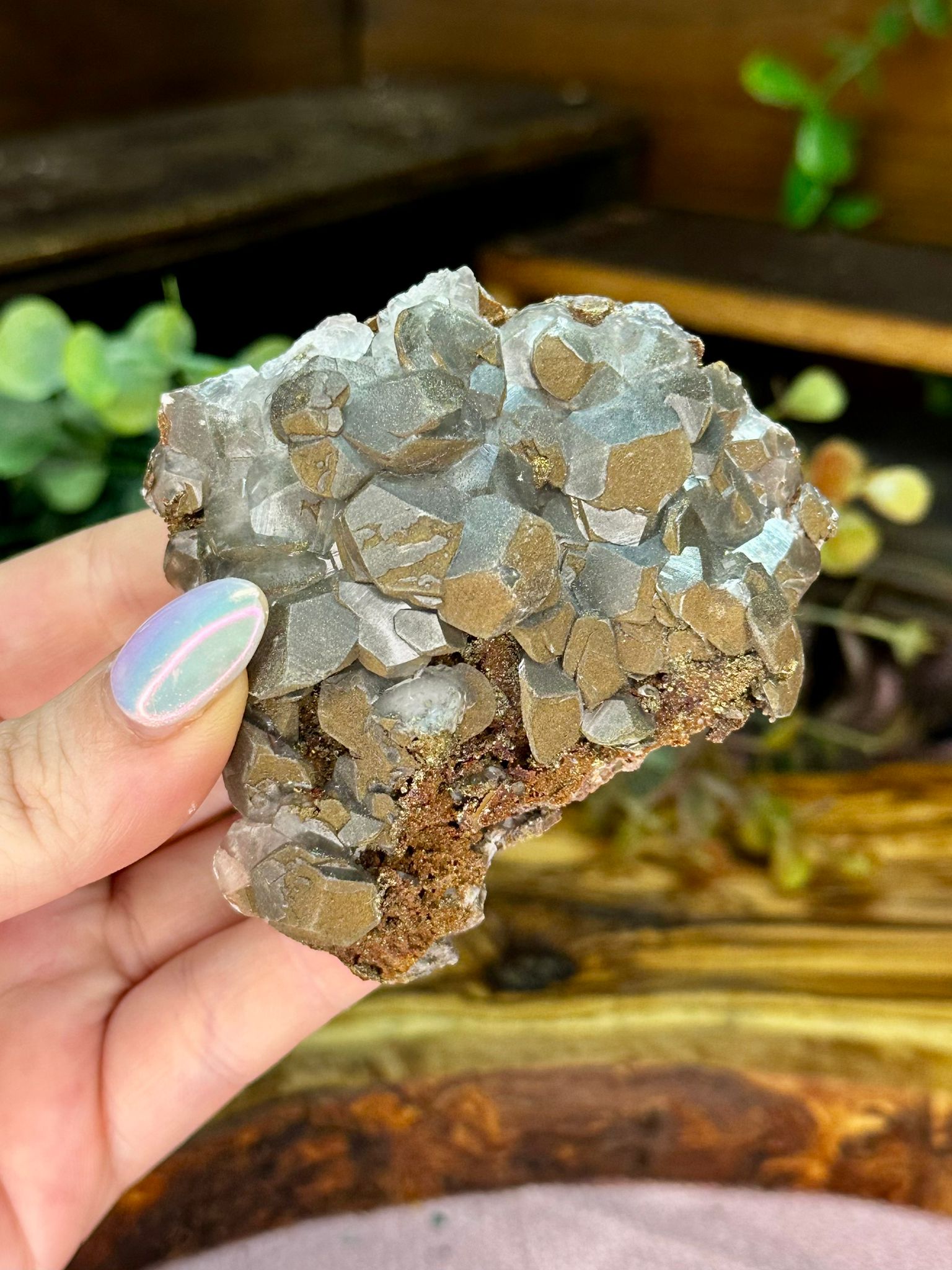 Mercedes Benz Calcite Crystal Cluster