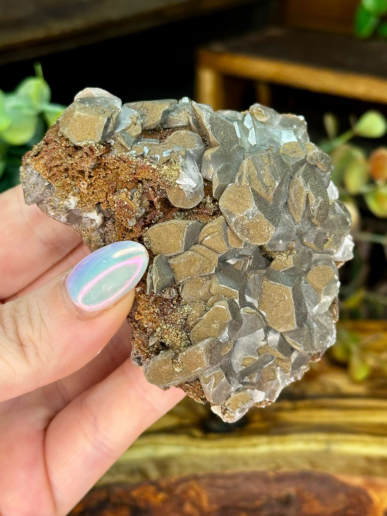 Mercedes Benz Calcite Crystal Cluster