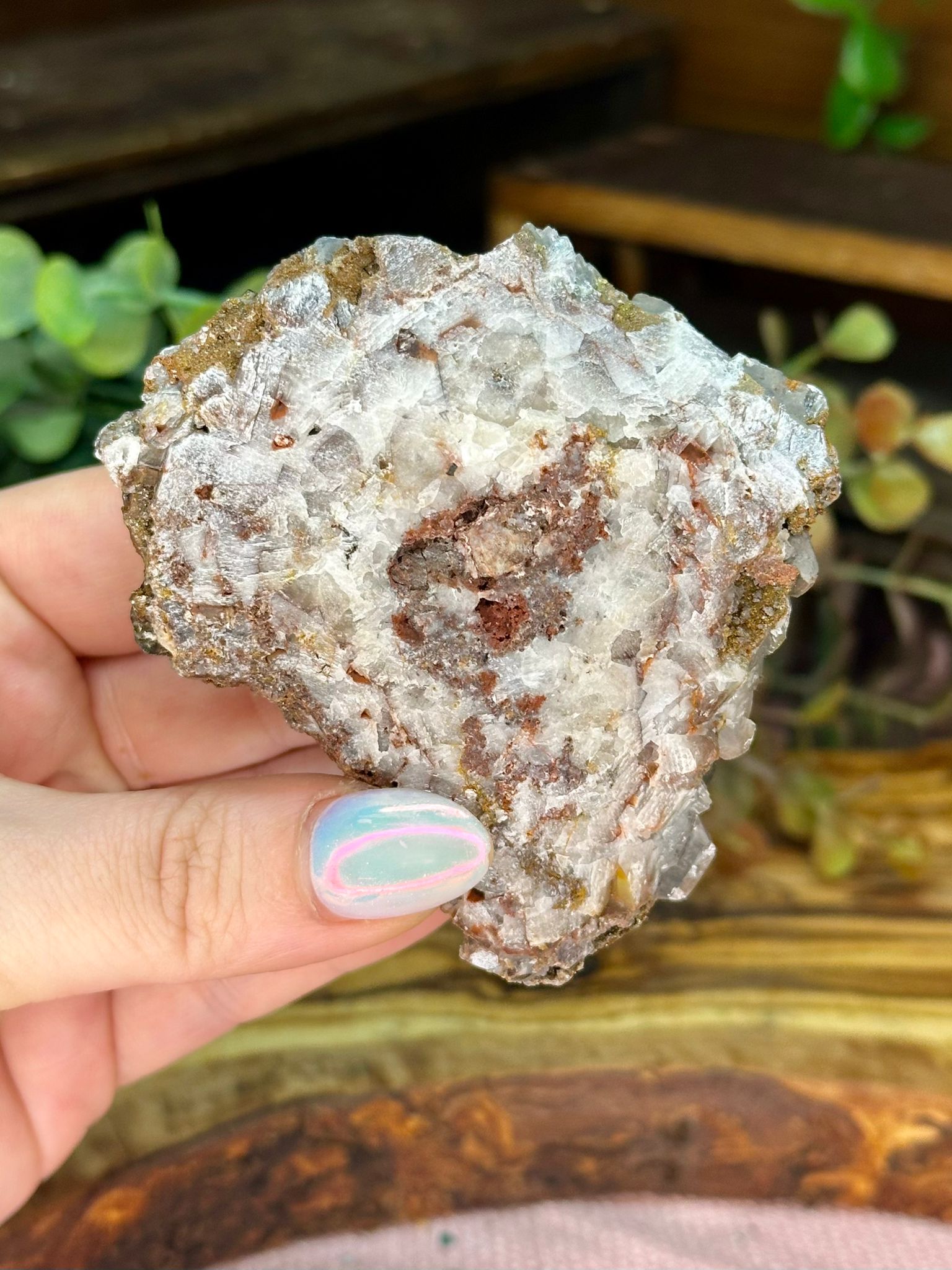 Mercedes Benz Calcite Crystal Cluster
