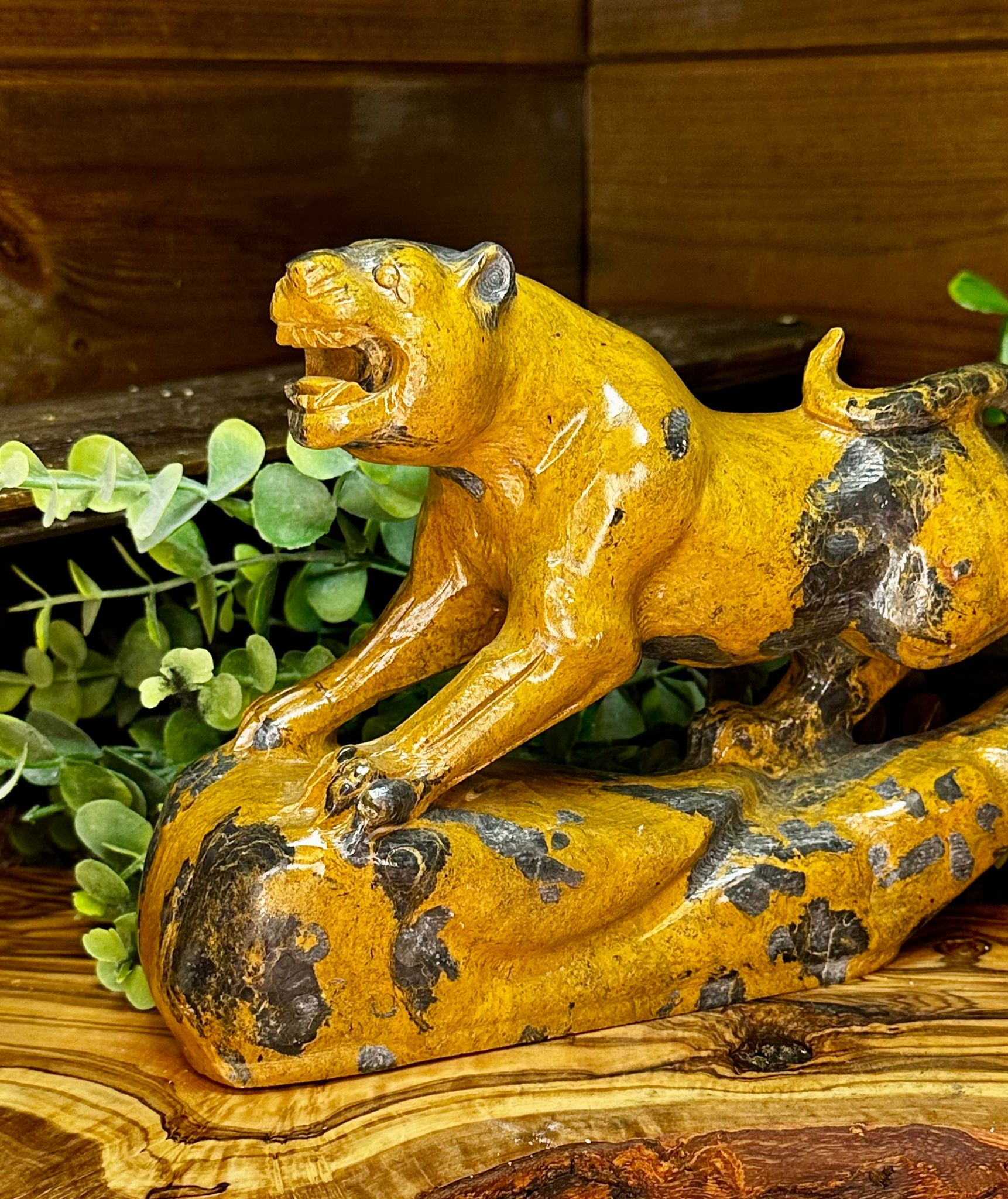 XL Jasper Big Cat Carving 1.8kg