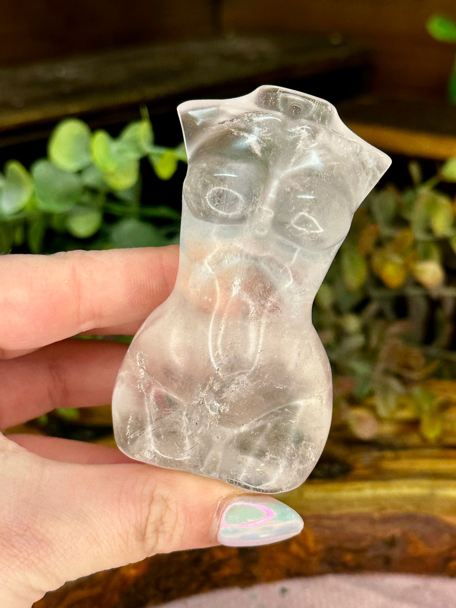Clear Quartz Goddess Carving