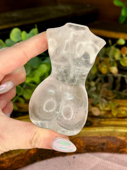 Clear Quartz Goddess Carving