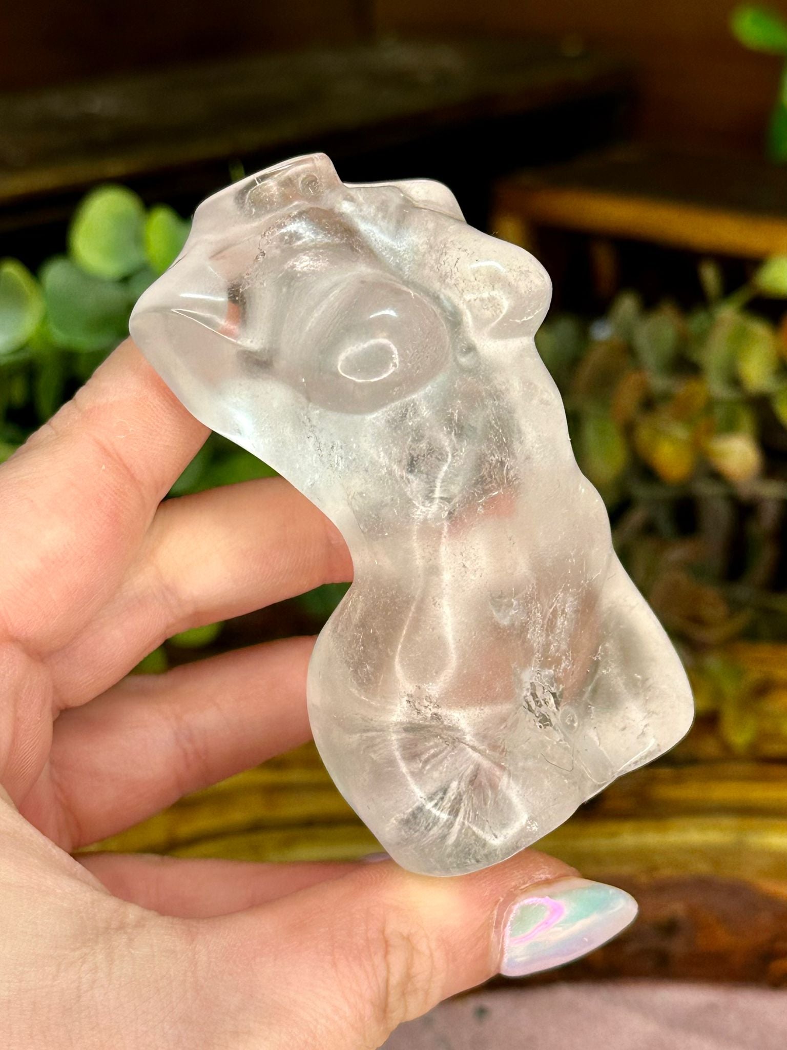 Clear Quartz Goddess Carving