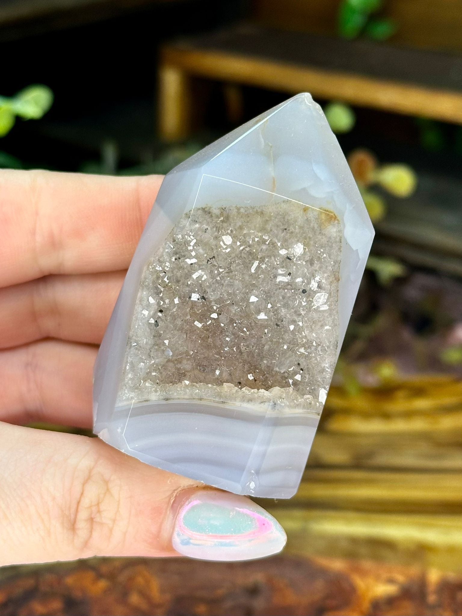 Druzy Dendritic Agate Tower