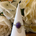 Charoite Ring – Classic Halo Setting