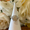 Golden Rutile Quartz Ring – Oval Cabochon with Ornate Silver Setting