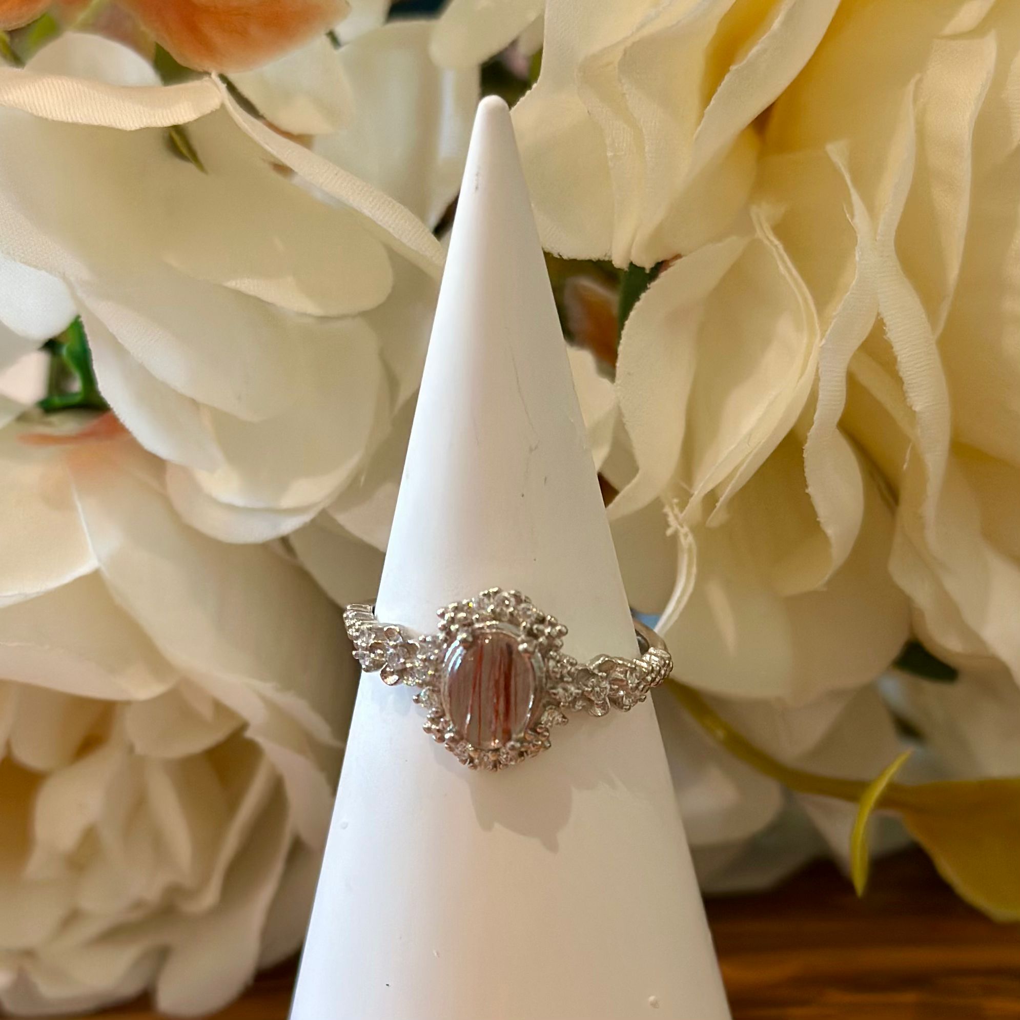 Copper Rutile Ring – Ornate Halo