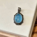 Aquamarine Pendant – Ornate Vintage Setting