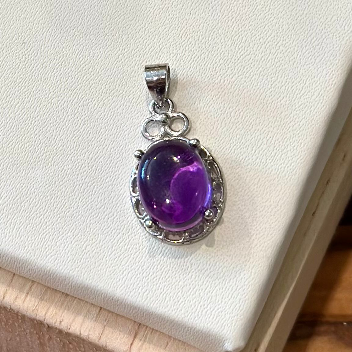Amethyst Pendant – Ornate Setting