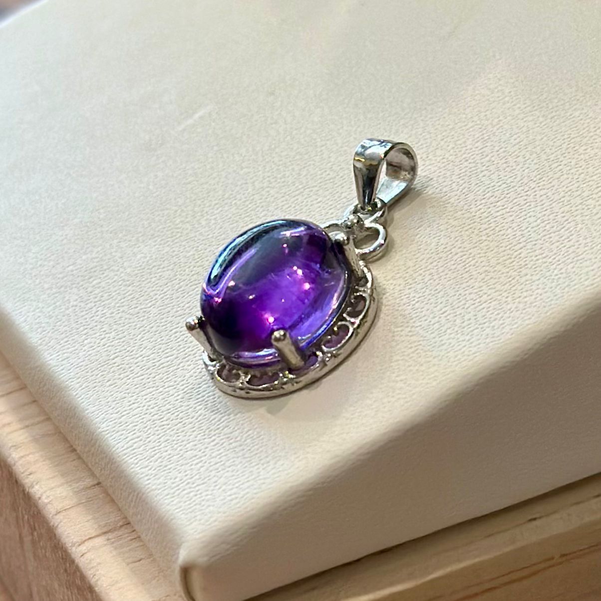 Amethyst Pendant – Ornate Setting