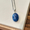Blue Kyanite Necklace – Stainless Steel Chain