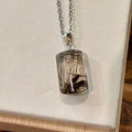 Copper Rutilated Quartz Pendant Necklace – Dark Inclusion