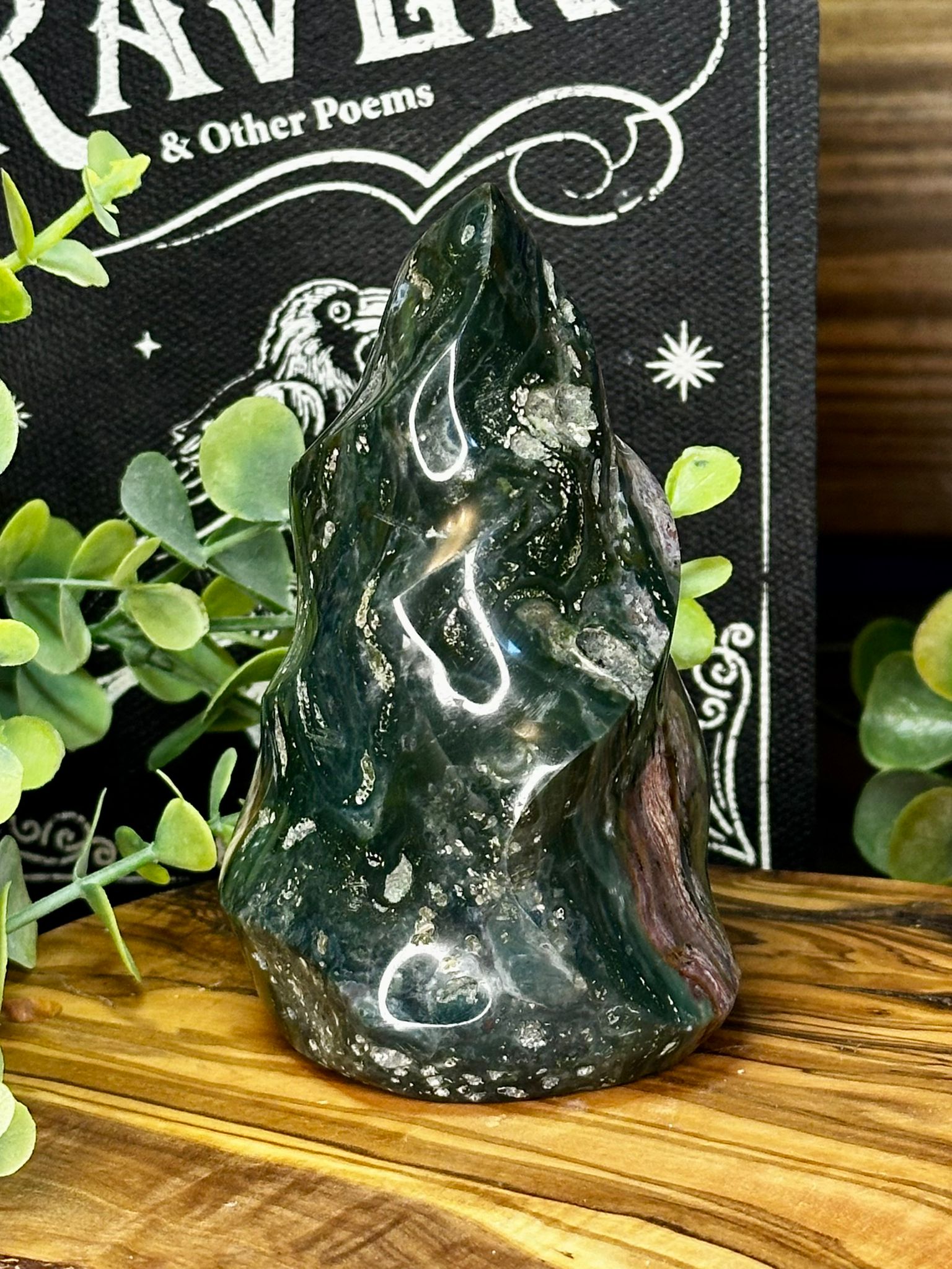 Ocean Jasper Flame – Pink & Green