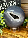 XL Blue Druzy Agate Sphere