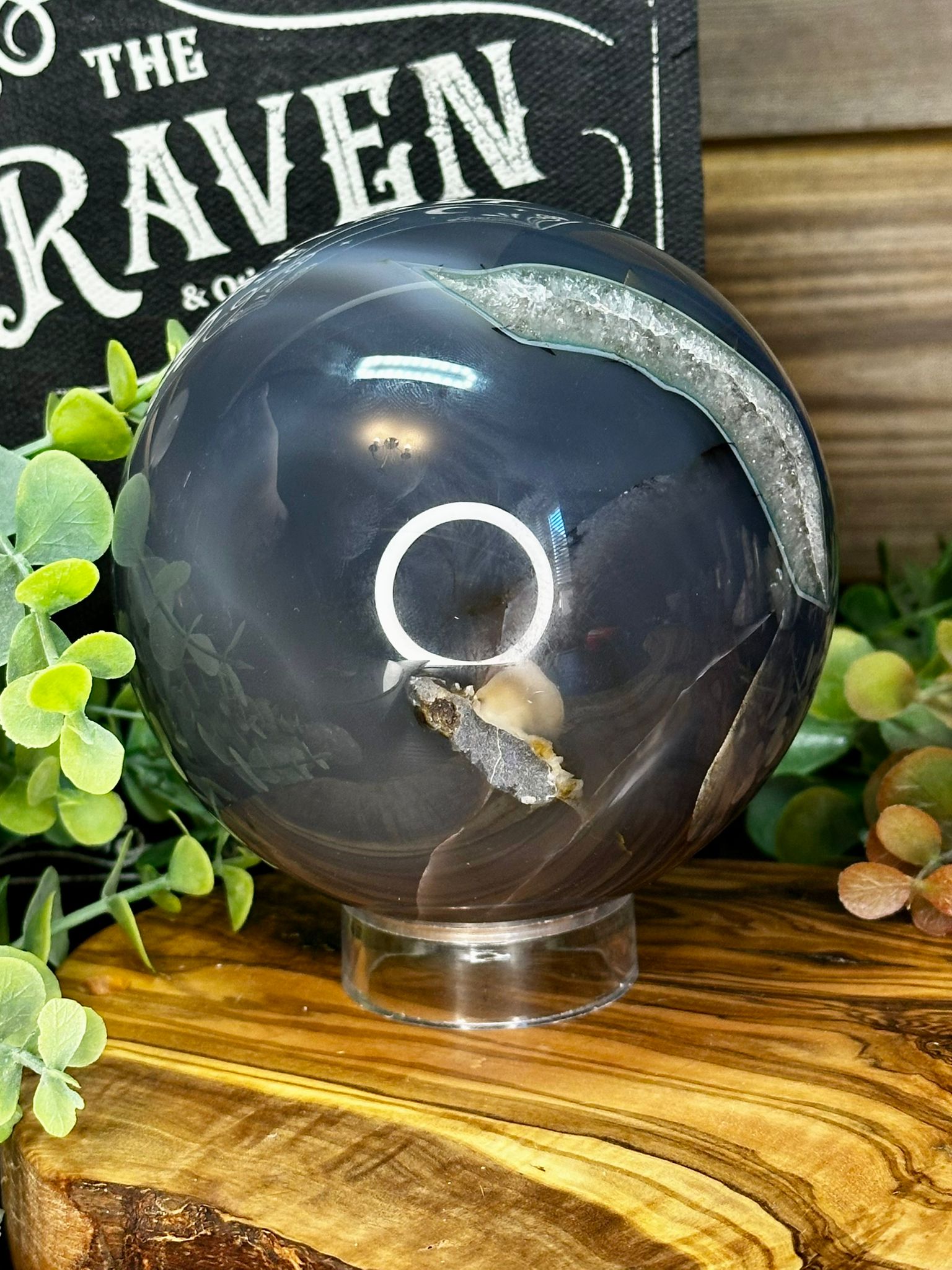 XL Blue Druzy Agate Sphere