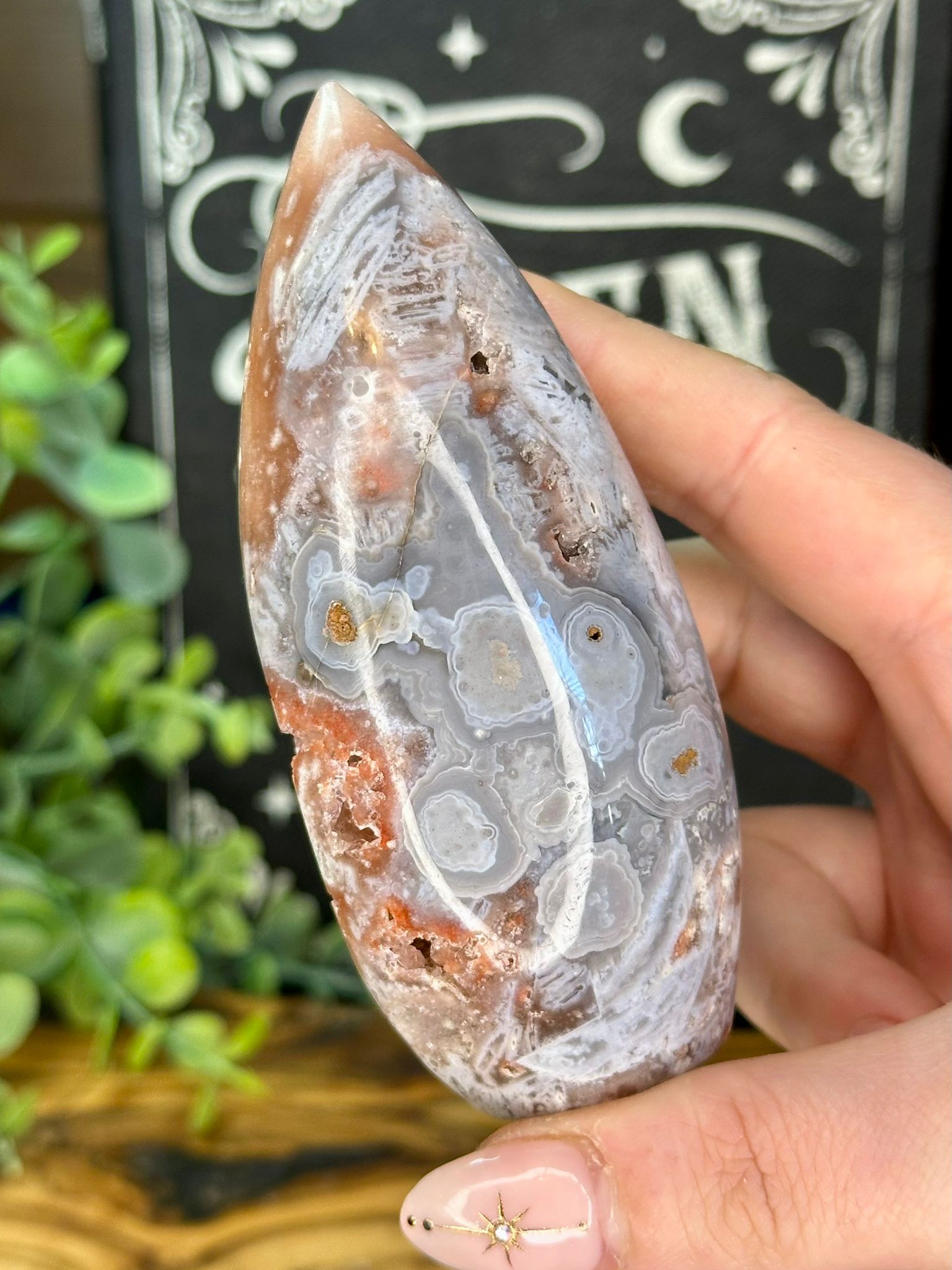 Pink Amethyst Druzy Puffy Teardrop